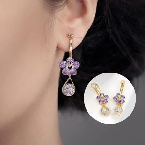 Boucles d'oreilles cristal floral | ROSALINKA