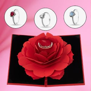 Bague de promesse dans un écrin de fleurs | HEARTISO_VOWROSE